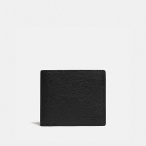 Coach 3 In 1 Wallet With Signature Canvas Detail Brieftaschen Herren Schwarz Khaki | SBRCK-8421
