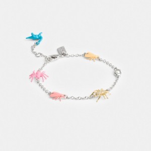 Coach Bug Charm Bracelet Schmuck Damen Silber Mehrfarbig | CREUM-4371
