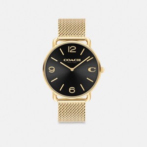 Coach Elliot Watch, 41 Mm Uhren Herren Gold Schwarz | YAVMG-1543