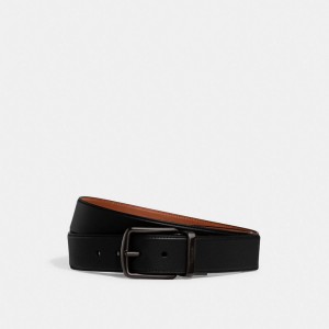 Coach Harness Buckle Cut To Size Reversible Belt, 38 Mm Gürtel Herren Schwarz | FPEJY-7213