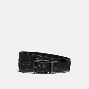 Coach Harness Buckle Cut To Size Reversible Belt, 38 Mm Gürtel Herren Schwarz | VKEUL-3471