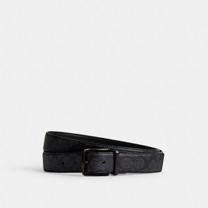 Coach Harness Buckle Cut To Size Reversible Belt, 38 Mm Gürtel Herren Grau Schwarz | WEJVT-2094