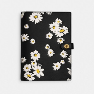 Coach Notebook With Floral Print Reisetasche Damen Schwarz Mehrfarbig | XAKGV-4257