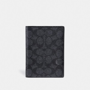Coach Passport Case In Signature Canvas Reisetasche Herren Grau | RAXPZ-3716