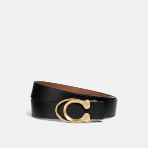 Coach Signature Buckle Belt, 38 Mm Gürtel Herren Schwarz | JLFQX-6827