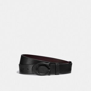 Coach Signature Buckle Cut To Size Reversible Belt, 38 Mm Gürtel Herren Schwarz | LRJST-3970