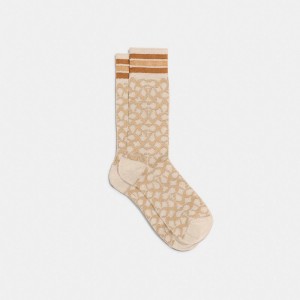Coach Signature Socks Socken Damen Mehrfarbig | VAXCS-7806