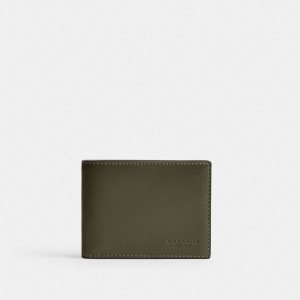Coach Slim Billfold Wallet Brieftaschen Herren Grün | MVLON-4367