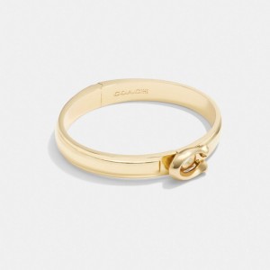 Coach Tabby Hinged Bangle Schmuck Damen Gold | XESGZ-9062