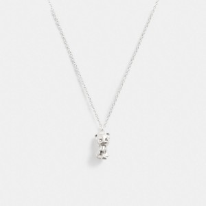Coach The Lil Nas X Drop Cat Pendant Necklace Schmuck Damen Silber | BEHZL-6951